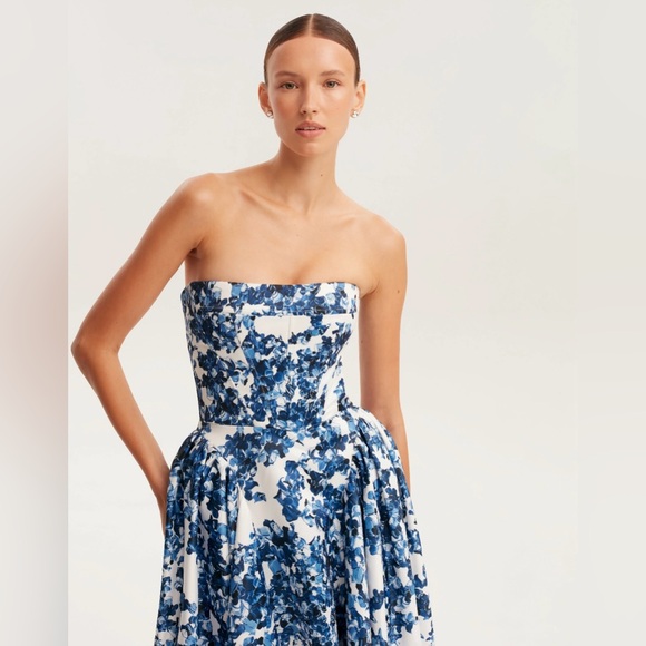 Milla Ravishing blue hydrangea corset maxi dress, Garden of Eden - Picture 6 of 16